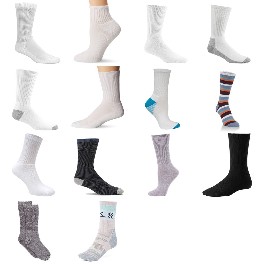 womens white crew socks